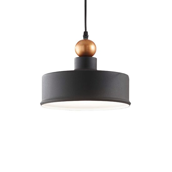 Lustra moderna neagra detaliu auriu 1xE27/42W, TRIADE-2 SP1 221489 Ideal Lux