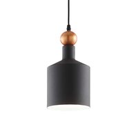 Lustra moderna neagra detaliu auriu 1xE27/42W, TRIADE-3 SP1 221496 Ideal Lux