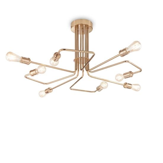 Plafoniera look industrial alama patinata 8xE27/42W, TRIUMPH PL8 160313 Ideal Lux