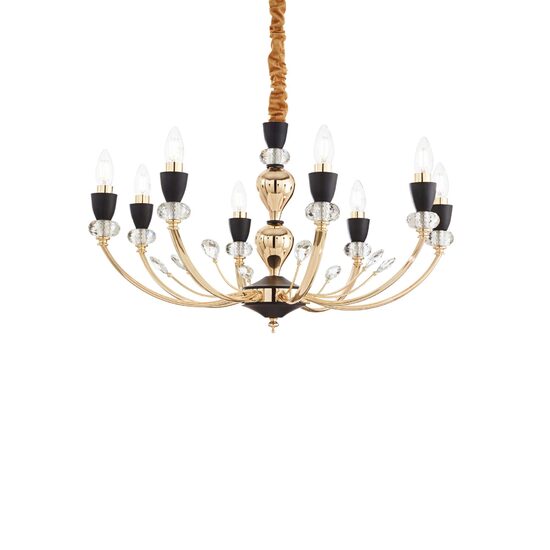 Candelabru modern cu note venetiene 8xE14/40W, VANITY SP8 206622 Ideal Lux