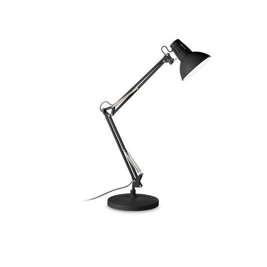Veioza moderna neagra metalica reglabila 1xE27/42W, Wally TL1 265278 Ideal Lux
