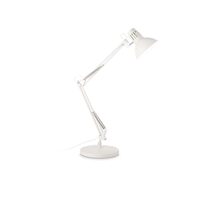 Veioza moderna alba metalica reglabila 1xE27/42W, Wally TL1 193991 Ideal Lux