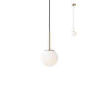 Lustra moderna auriu mat abajur sticla opal, NIVA 01-2623 Smarter