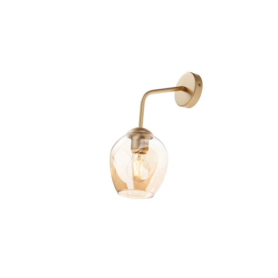 Aplica moderna auriu mat sticla coniac, PIERCE 01-2617 Smarter