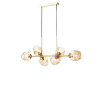 Candelabru modern auriu mat sticla coniac, PIERCE 01-2619 Smarter