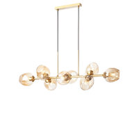 Candelabru modern auriu mat sticla coniac, PIERCE 01-2621 Smarter