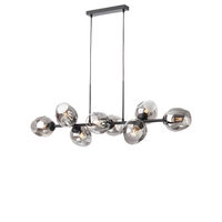 Candelabru modern negru mat sticla fumurie, PIERCE 01-2622 Smarter