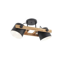 Plafoniera moderna negru mat lemn nature fag, POOH 01-2400 Smarter