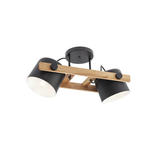 Plafoniera moderna negru mat lemn nature fag, POOH 01-2400 Smarter