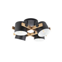 Plafoniera moderna negru mat lemn nature fag, POOH 01-2401 Smarter