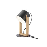Veioza modern negru mat lemn nature fag, POOH 01-2404 Smarter