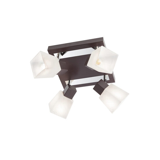 Plafoniera moderna  wenge sticla tip alabastru, TOM 04-439 Smarter