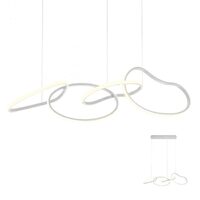 Lustra moderna alba dimmabila LED 80W/10450lm/3000K, Bias 01-2594 Redo