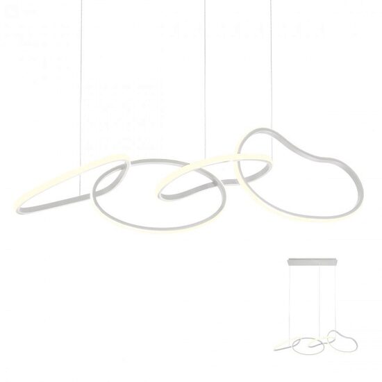 Lustra moderna alba dimmabila LED 80W/10450lm/3000K, Bias 01-2594 Redo