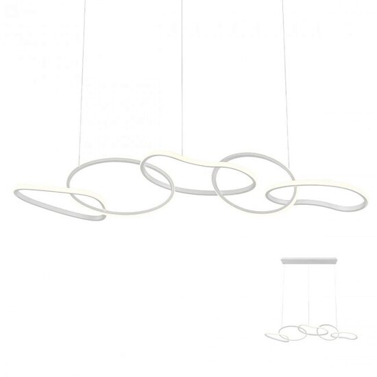 Lustra moderna alba dimmabila LED 100W/12980lm/3000K, Bias 01-2597 Redo