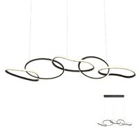 Lustra moderna neagra dimmabila LED 100W/12980lm/3000K, Bias 01-2599 Redo