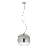 Lustra moderna cromata abajur sticlă fumurie 1xE27/42W, Bowl 01-2077 Redo