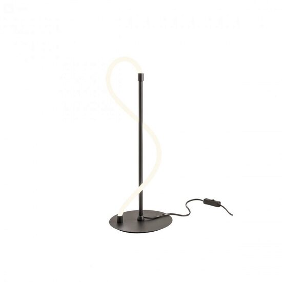 Veioză moderna neagra dispersor silicon LED 12W/1667lm/3000K, Corral 01-2530 Redo