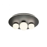 Plafoniera moderna neagra LED 48W/5650lm/3000K, Corum 01-2466 Redo