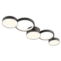 Plafoniera moderna neagra dimmabila LED 65W/9393lm/3000K, Cronos 01-2541 Redo