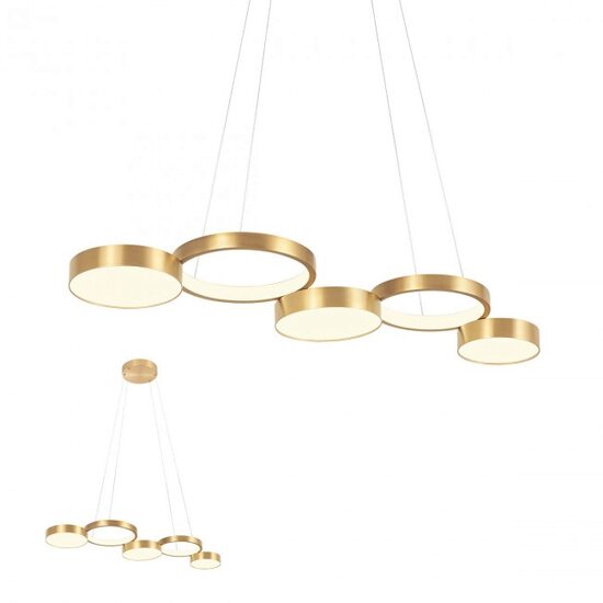 Lustra moderna bronz dimmabila LED 65W/9626lm/3000K, Cronos 01-2543 Redo
