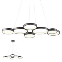 Lustra moderna neagra dimmabila LED 65W/9393lm/3000K, Cronos 01-2547 Redo