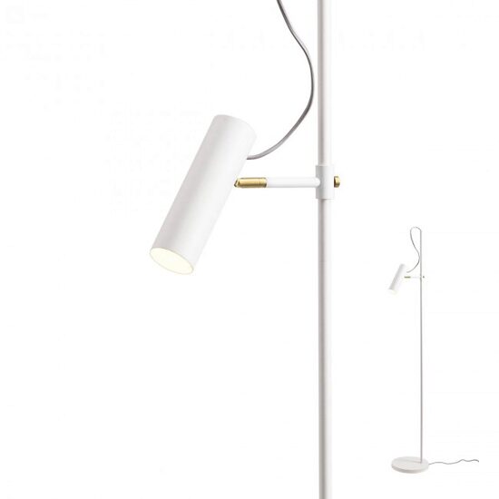 Lampadar modern alb orientabil 1xGU10/40W, Pivot 01-2370 Redo