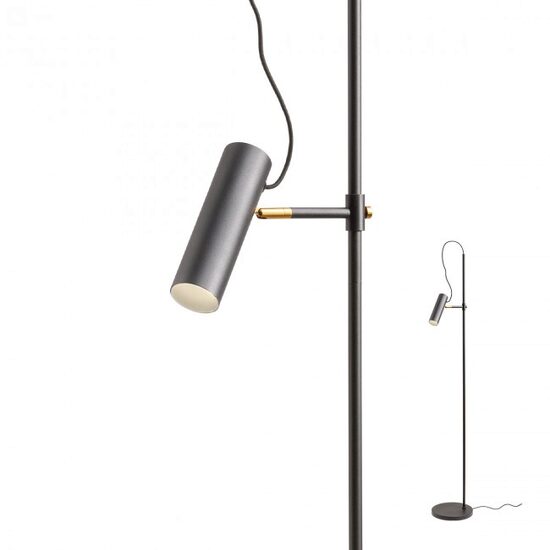 Lampadar modern negru orientabil 1xGU10/40W, Pivot 01-2371 Redo