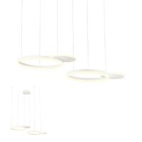 Lustra moderna alba dimmabila LED 99W/10400lm/3000K, Sigua 01-2605 Redo