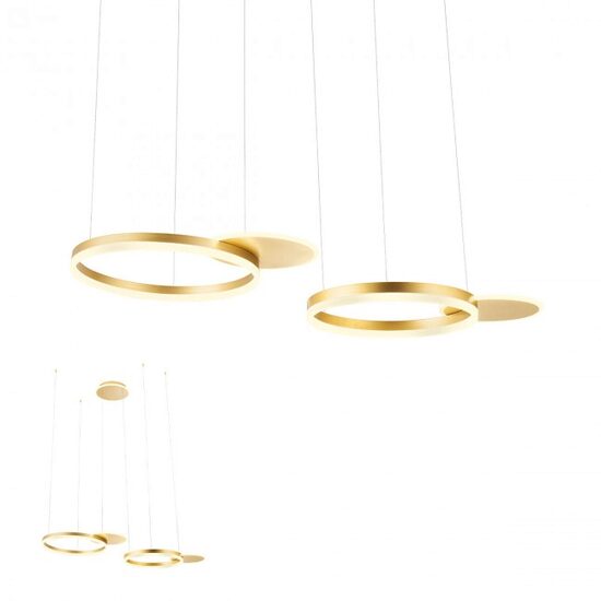 Lustra moderna aurie dimmabila LED 99W/10400lm/3000K, Sigua 01-2606 Redo