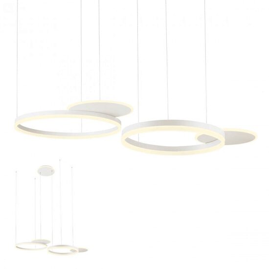 Lustra moderna alba dimmabila LED 114W/12360lm/3000K, Sigua 01-2608 Redo