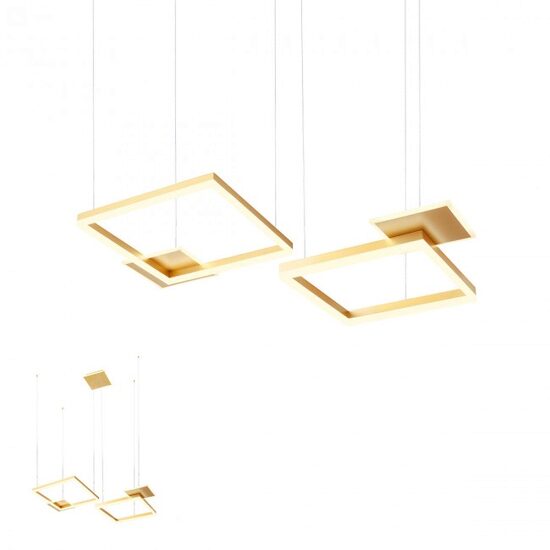 Lustra moderna aurie dimmabila LED 110W/12550lm/3000K, Sigua 01-2612 Redo