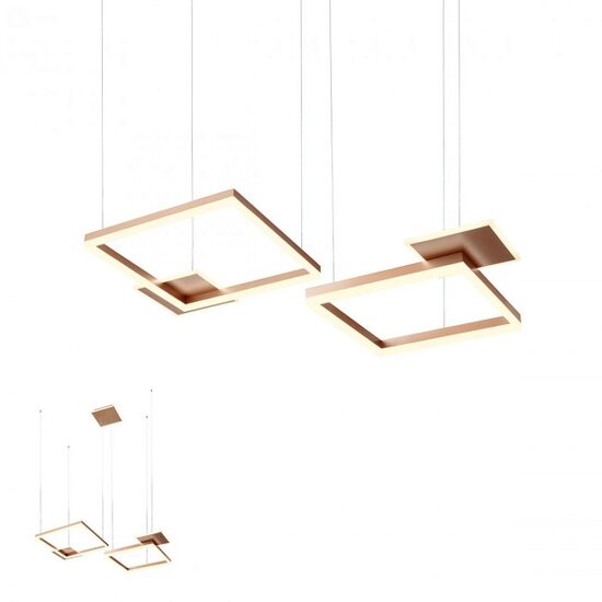 Lustra moderna maro dimmabila LED 110W/12550lm/3000K, Sigua 01-2613 Redo