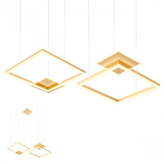 Lustra moderna aurie dimmabila LED 137W/15470lm/3000K, Sigua 01-2615 Redo