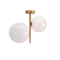 Plafonieră moderna bronz periat abajururi sticla 2xE27/42W, Talis 01-2644 Redo