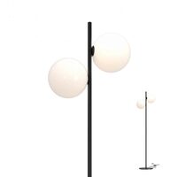 Lampadar modern negru abajururi sticla 2xE27/42W, Talis 01-2652 Redo