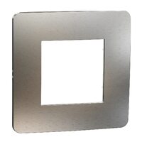 Rama Unica Studio Metal 1 post aluminiu/alb NOUA UNICA Schneider Electric, NU280255M
