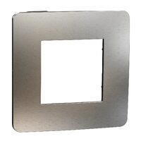 Rama Unica Studio Metal 1 post aluminiu/negru NOUA UNICA Schneider Electric, NU280256M