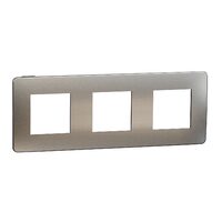 Rama Unica Studio Metal 3 posturi aluminiu/negru NOUA UNICA Schneider Electric, NU280656M