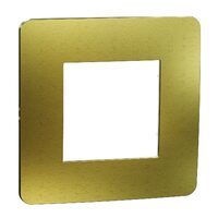 Rama Unica Studio Metal 1 post auriu/alb NOUA UNICA Schneider Electric, NU280259M