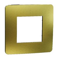 Rama Unica Studio Metal 1 post auriu/negru NOUA UNICA Schneider Electric, NU280262M