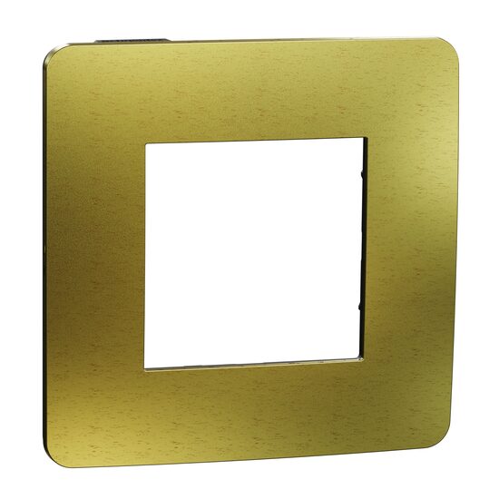 Rama Unica Studio Metal 1 post auriu/negru NOUA UNICA Schneider Electric, NU280262M