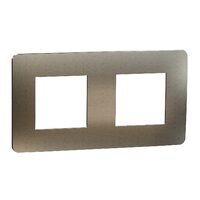 Rama Unica Studio Metal 2 posturi bronz/alb NOUA UNICA Schneider Electric, NU280450M