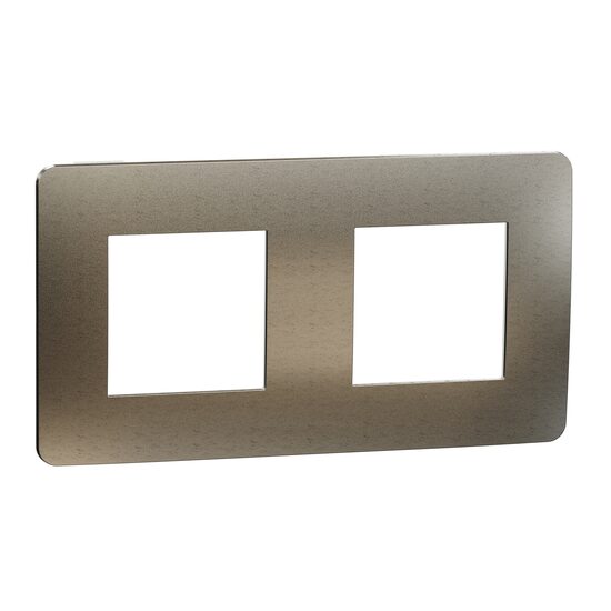 Rama Unica Studio Metal 2 posturi bronz/alb NOUA UNICA Schneider Electric, NU280450M