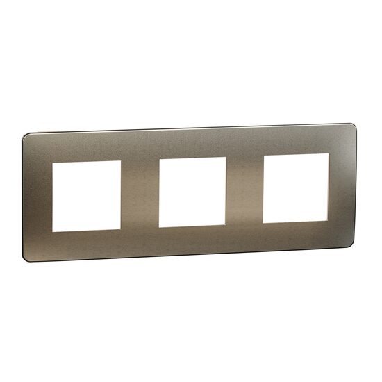 Rama Unica Studio Metal 3 posturi bronz/bej NOUA UNICA Schneider Electric, NU280651M