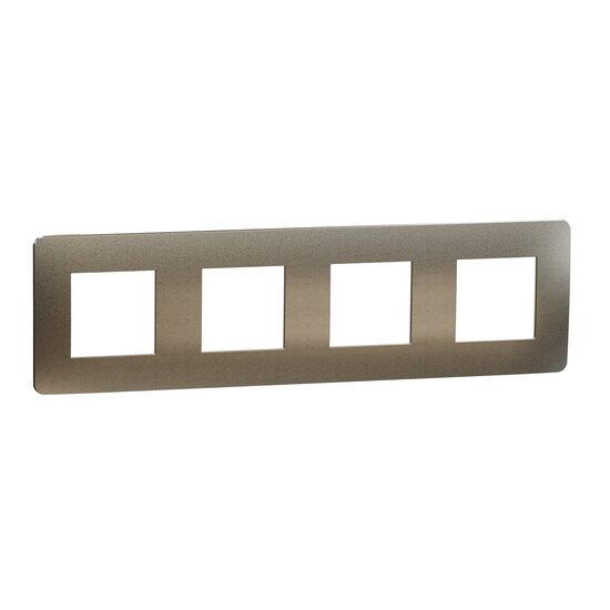 Rama Unica Studio Metal 4 posturi bronz/bej NOUA UNICA Schneider Electric, NU280851M