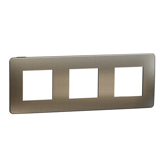 Rama Unica Studio Metal 3 posturi bronz/negru NOUA UNICA Schneider Electric, NU280652M