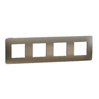 Rama Unica Studio Metal 4 posturi bronz/negru NOUA UNICA Schneider Electric, NU280852M