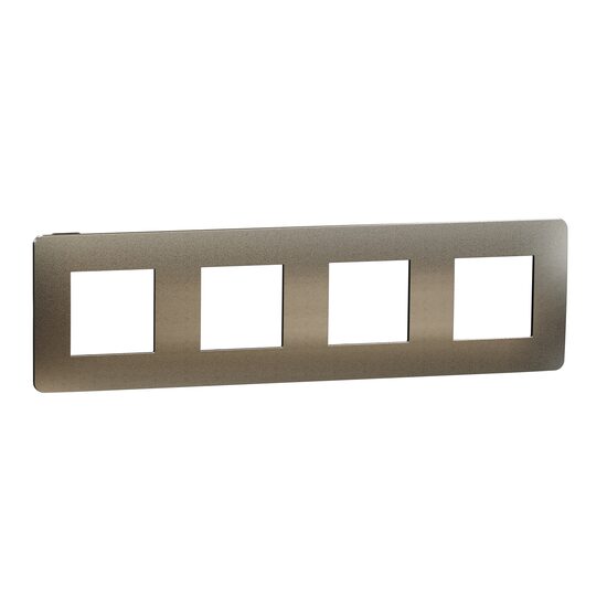 Rama Unica Studio Metal 4 posturi bronz/negru NOUA UNICA Schneider Electric, NU280852M
