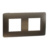 Rama Unica Studio Metal 2 posturi grafit/negru NOUA UNICA Schneider Electric, NU280453M